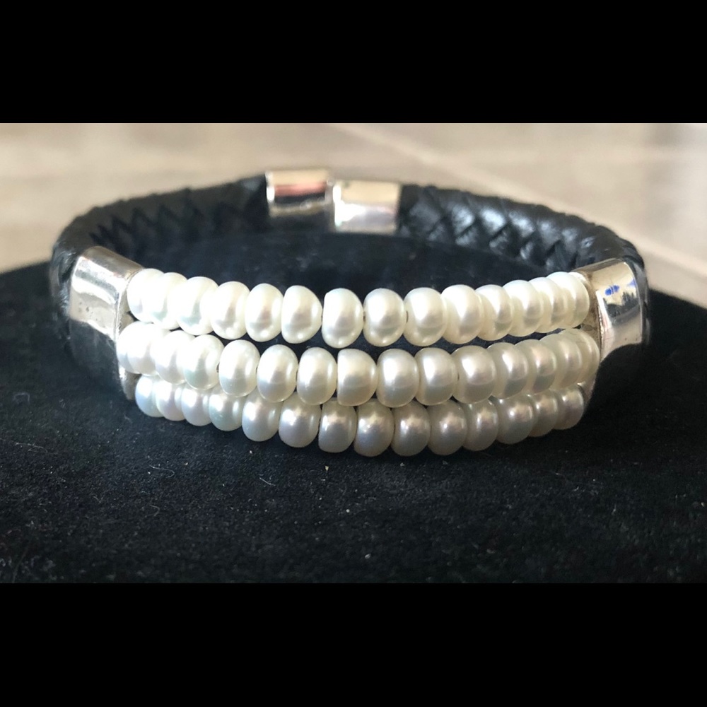 Honora Braided Form Fitting Pearl Bracelet